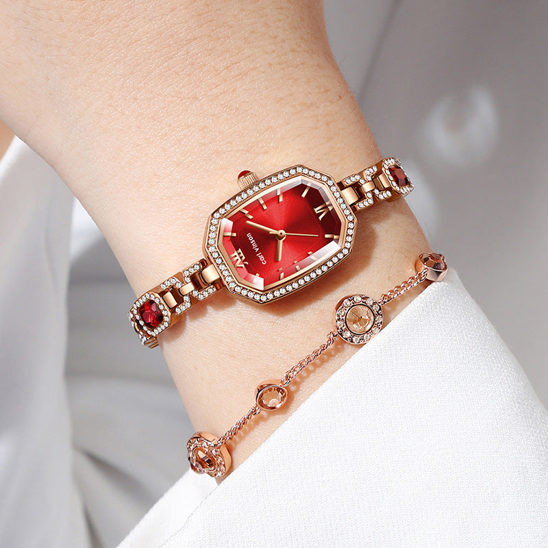 Radiant Diamond Bracelet Watch for beauty girl and women