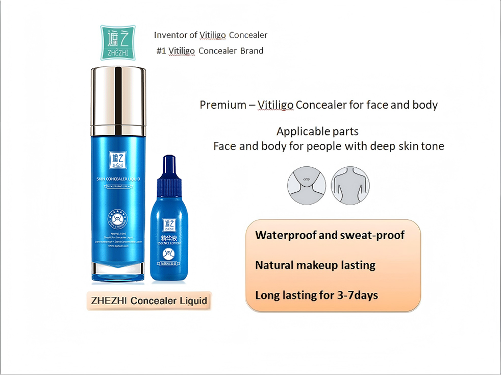 ZHEZHI Coverage Liquid 30ml – Large Area Vitiligo Coverage | 2 Shades for All Skin Tones